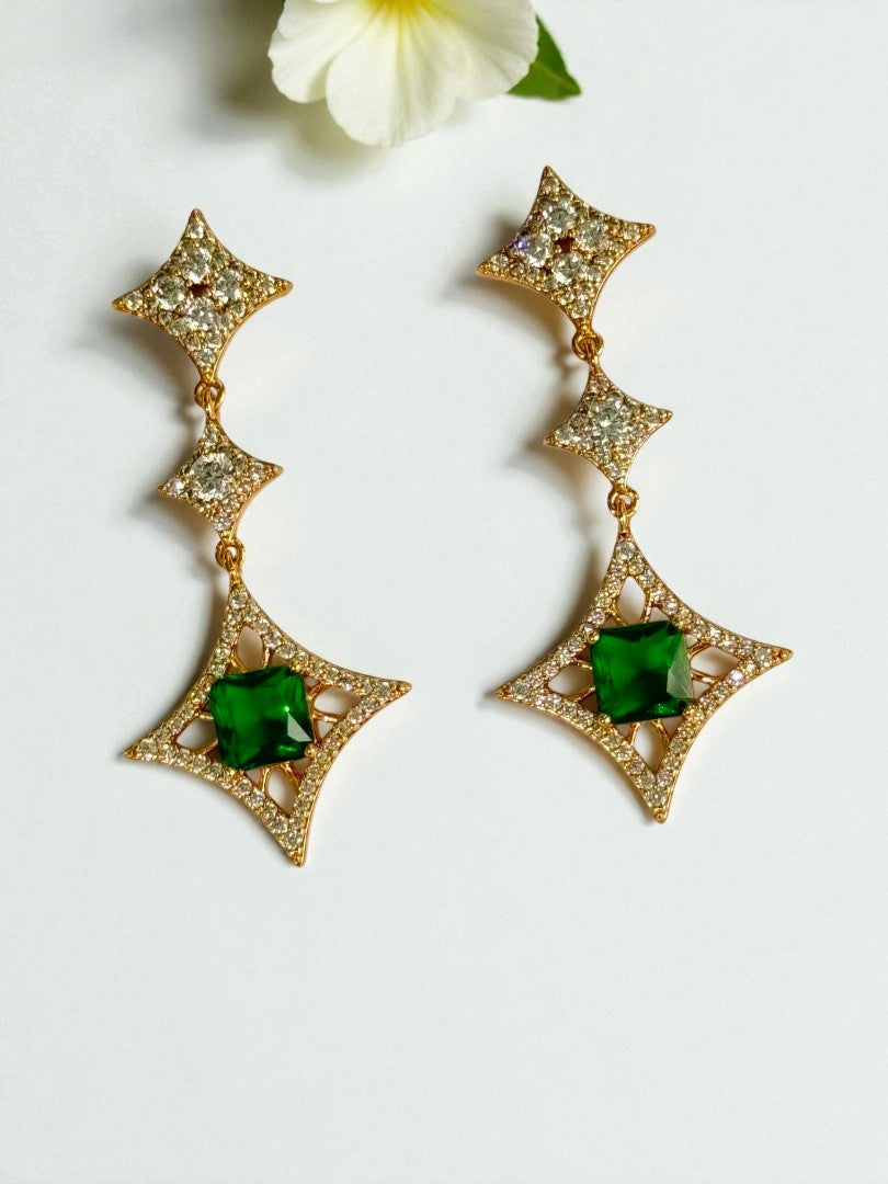 GREEN DIAMOND CALLEN EARRINGS