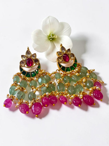 GREEN CRESCENT BHAKTI EARRINGS