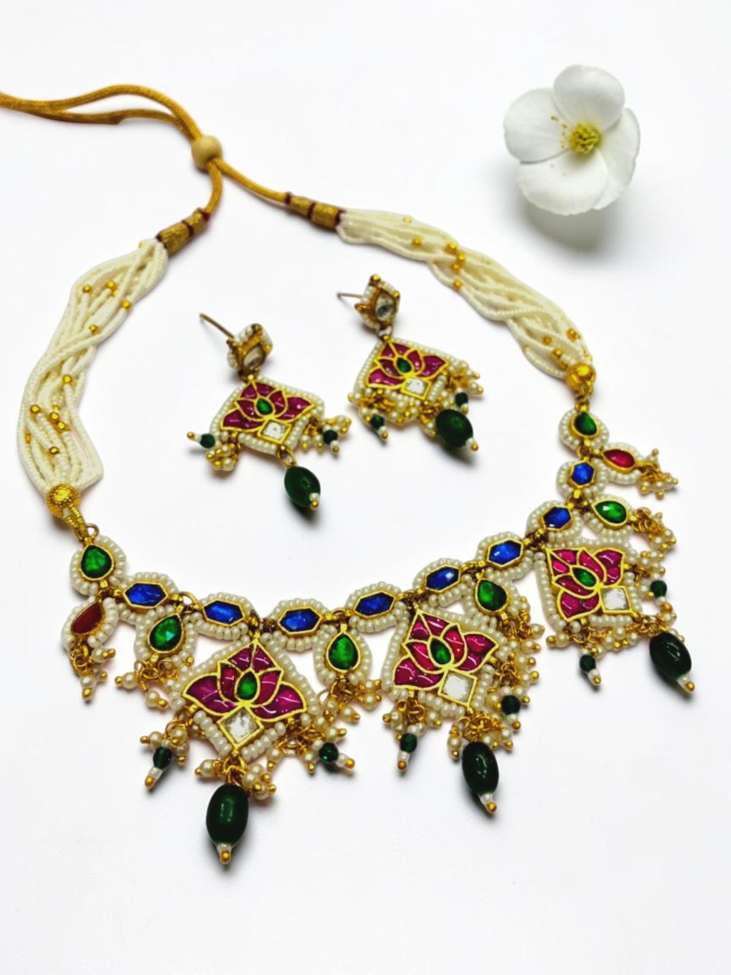 BLUE STONE BHAVNA HERITAGE JEWELLERY SET
