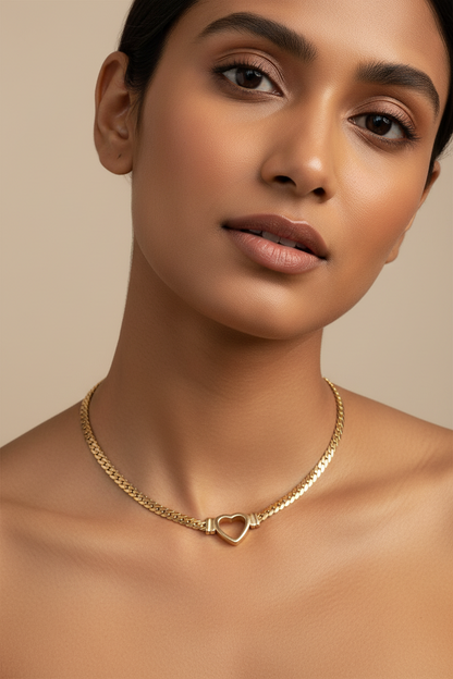HEART KIMONE GOLDEN NECKLACE