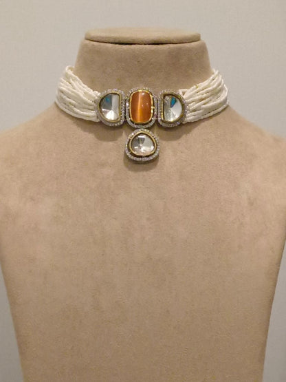 ORANGE TANIKA JEWELLERY SET