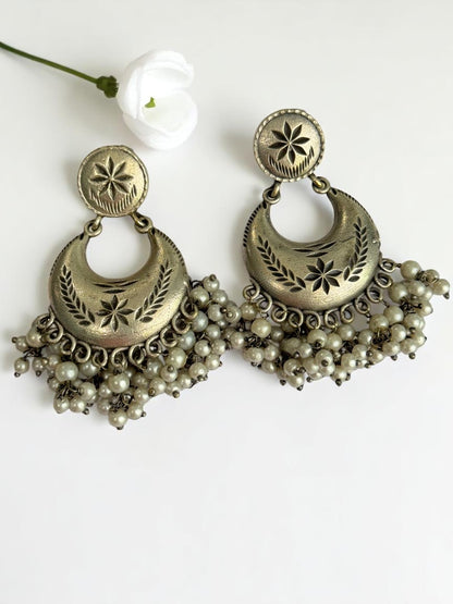 SILVER HANSVI GERMAN SILVER EARRINGS