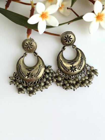 SILVER HANSVI GERMAN SILVER EARRINGS