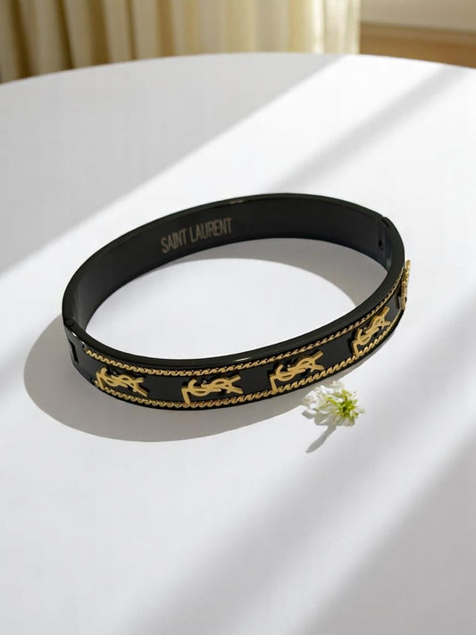 BLACK YSL MARCUIS BRACELET