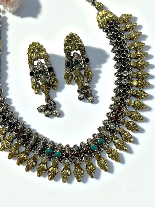 MULTI OMITA GERMAN SILVER JEWELLERY SET