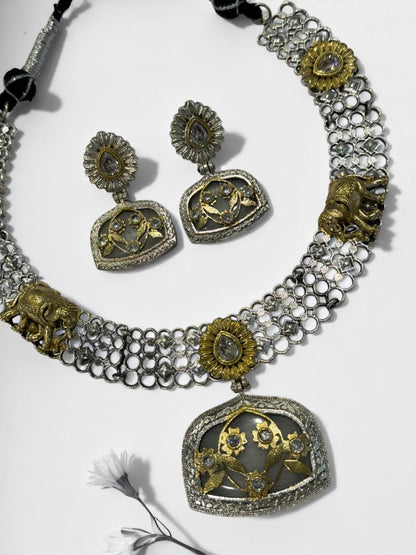 WHITE OSHMA GERMAN SILVER JEWELLERY SET