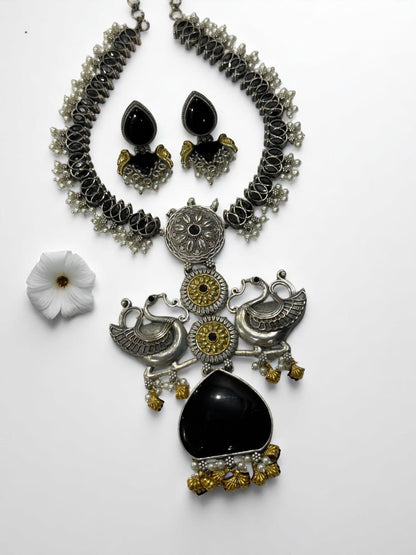 BLACK FAIRY GERMAN SILVER JEWELLERY SET