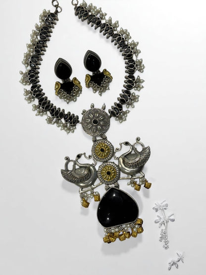BLACK FAIRY GERMAN SILVER JEWELLERY SET