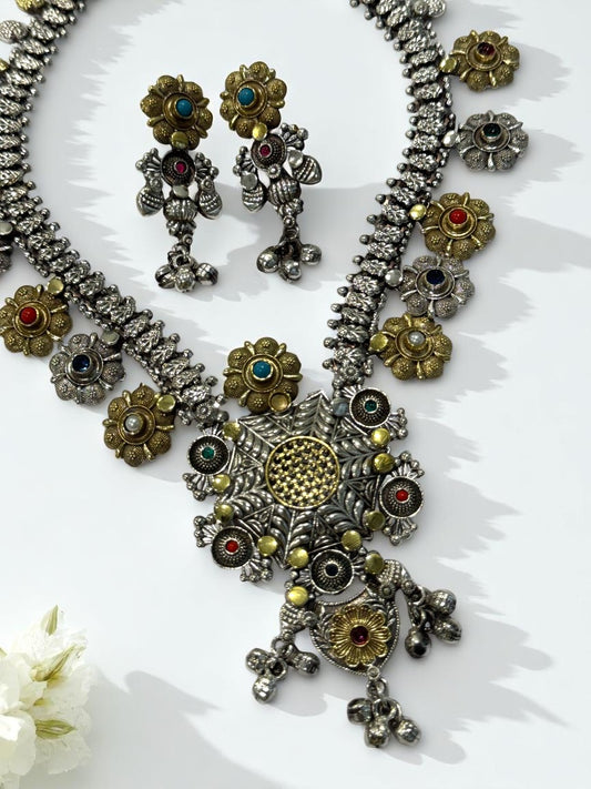 MULTI PRISHA GERMAN SILVER JEWELLERY SET