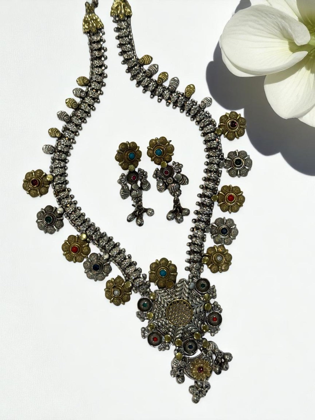 MULTI PRISHA GERMAN SILVER JEWELLERY SET