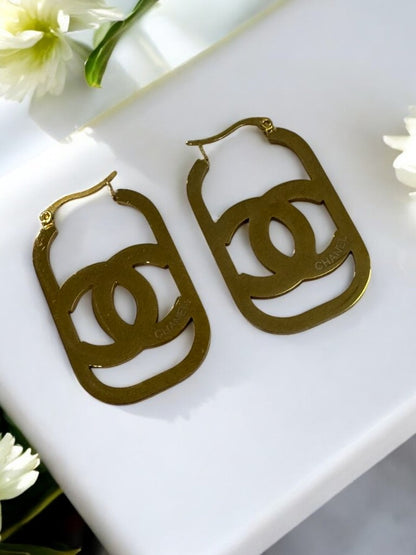 GOLDEN CHANEL KEHLANY EARRINGS