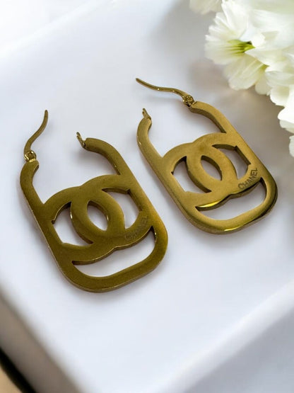 GOLDEN CHANEL KEHLANY EARRINGS