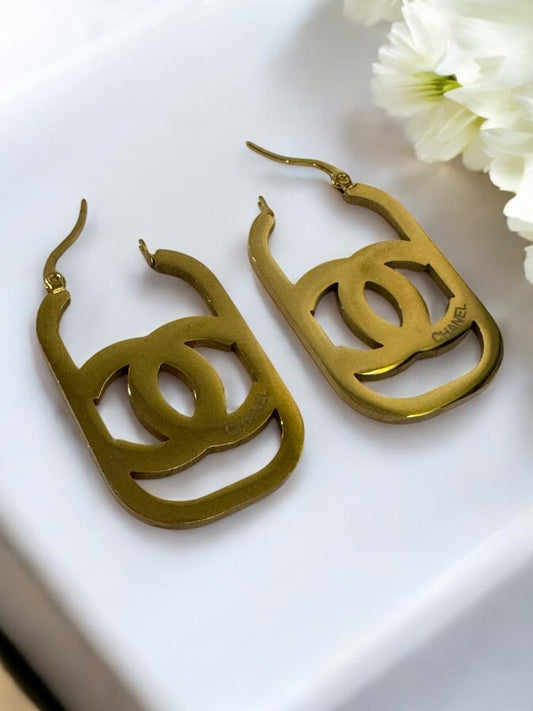 GOLDEN CHANEL KEHLANY EARRINGS