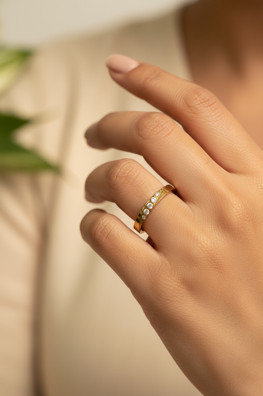 GOLD DIAMOND MRENIE RING