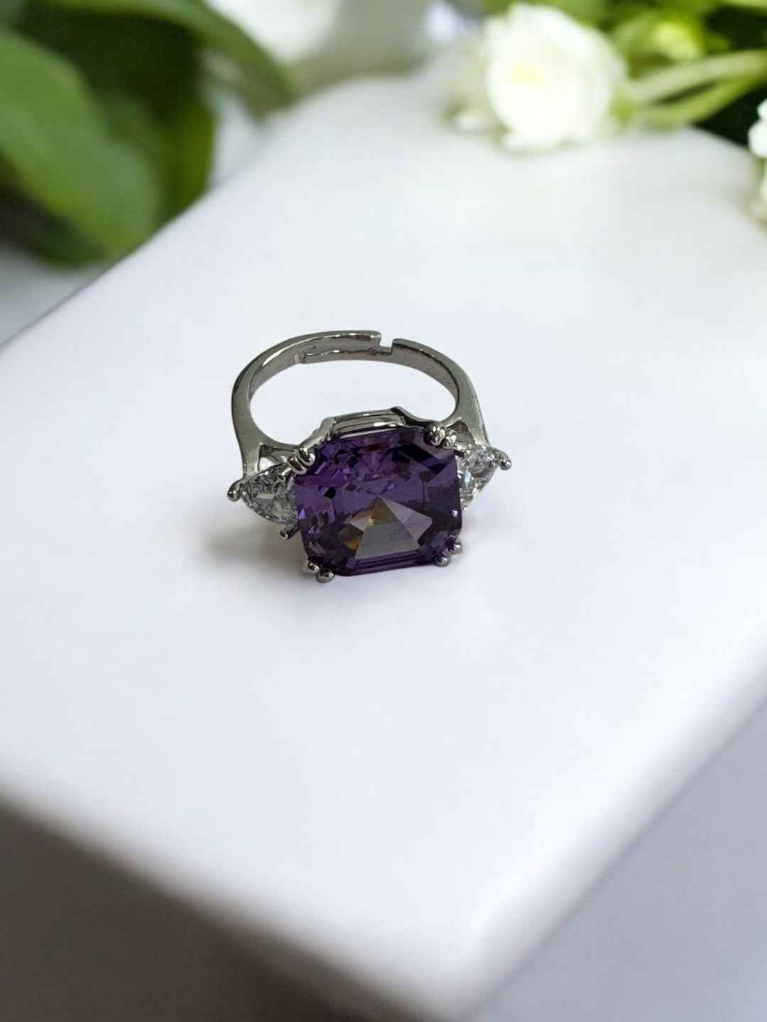 PURPLE STONE ASPEN RING