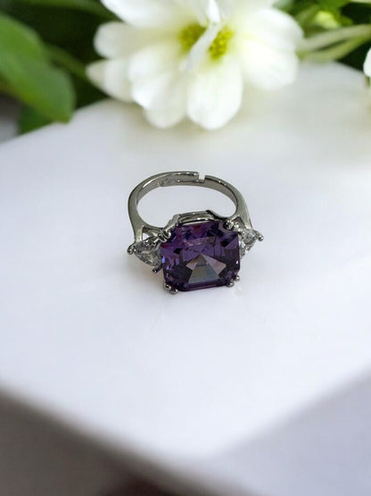 PURPLE STONE ASPEN RING