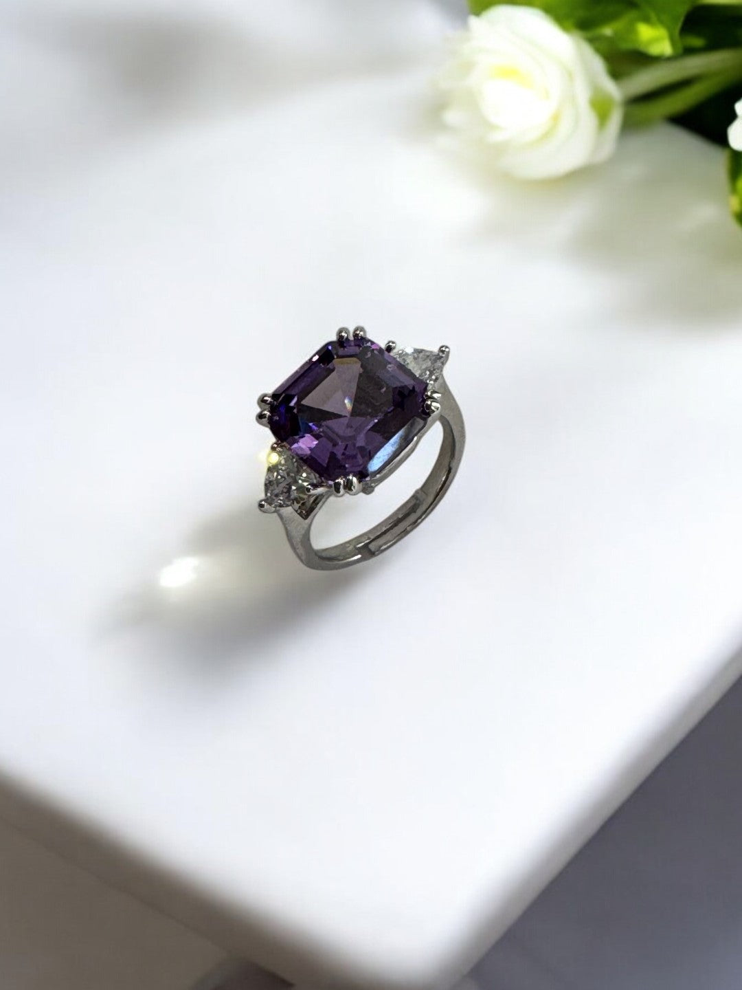 PURPLE STONE ASPEN RING