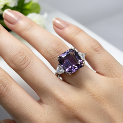 PURPLE STONE ASPEN RING