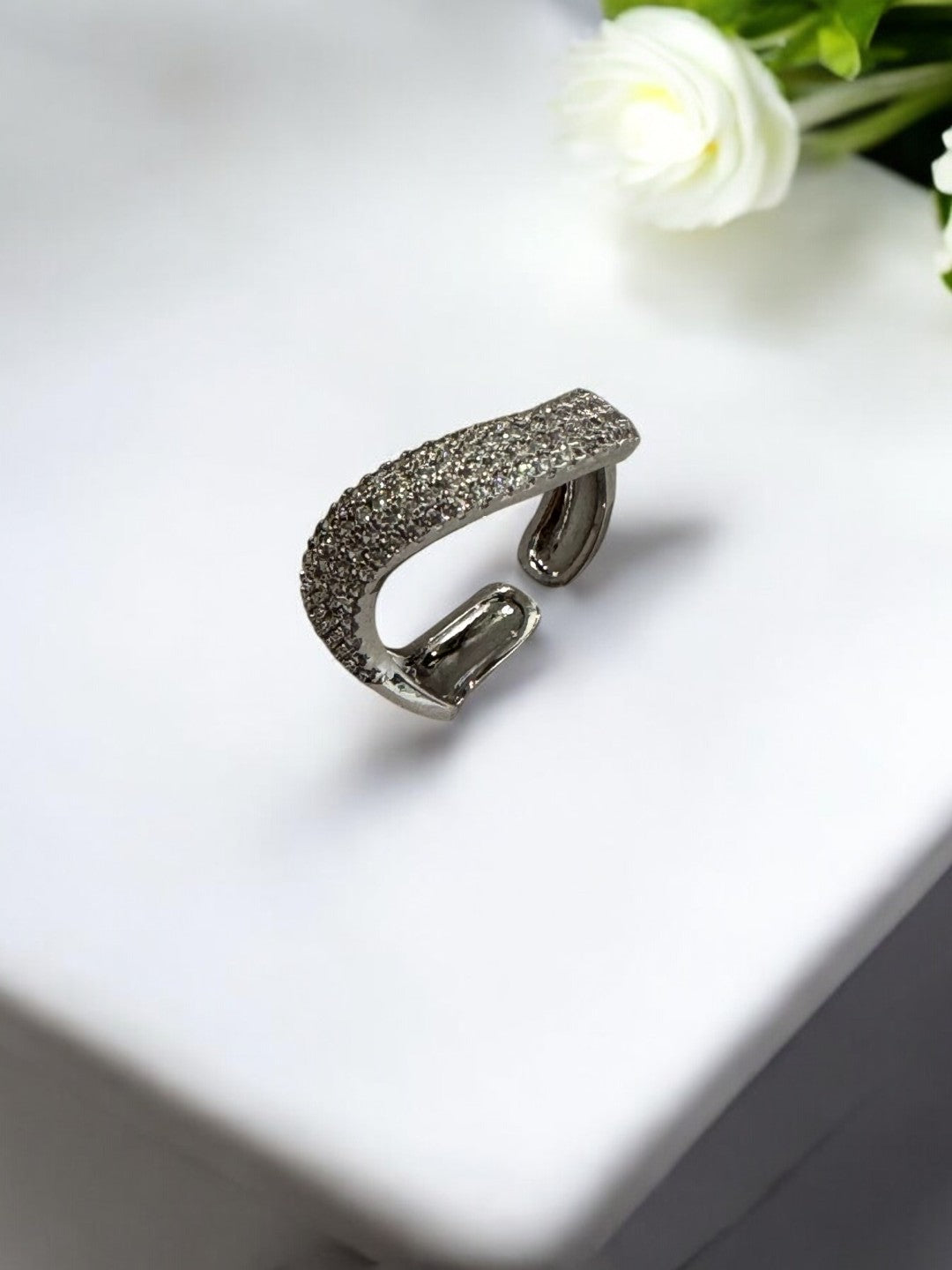 SILVER DIAMOND AITANA RING