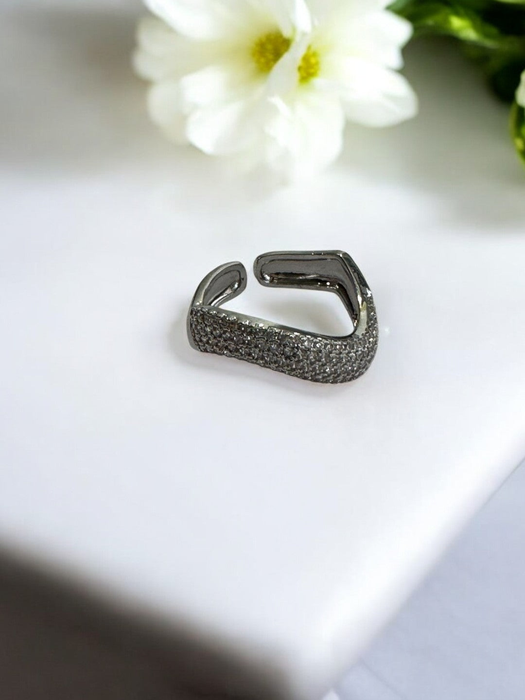 SILVER DIAMOND AITANA RING
