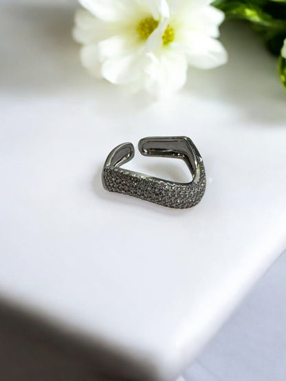 SILVER DIAMOND AITANA RING