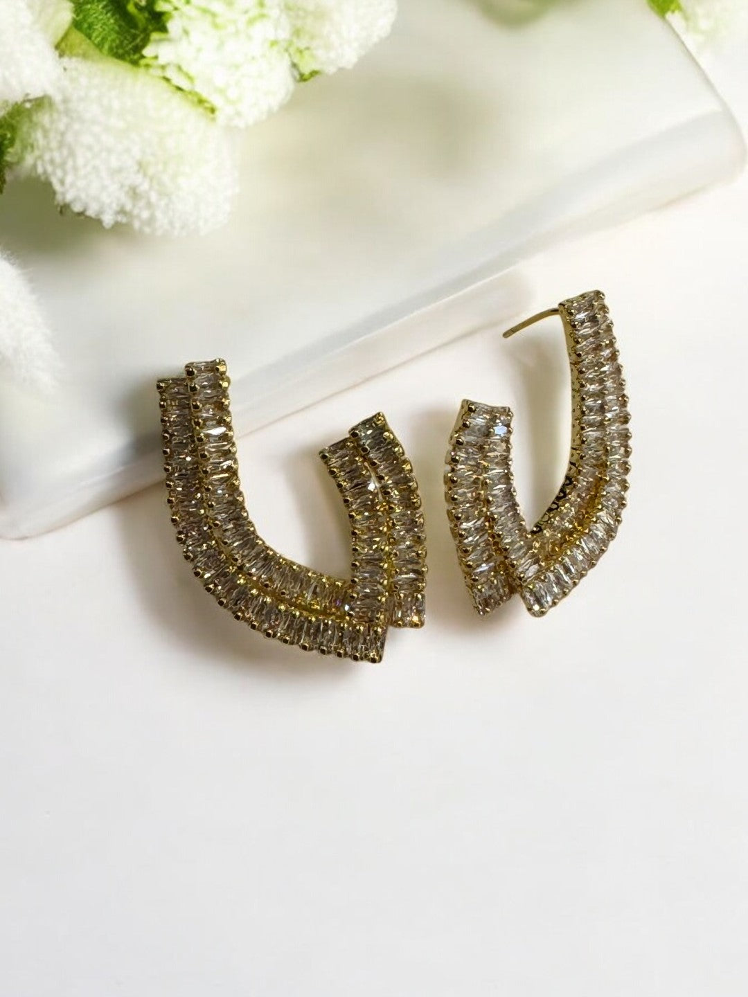 GOLDEN DIAMOND ANDREA EARRINGS