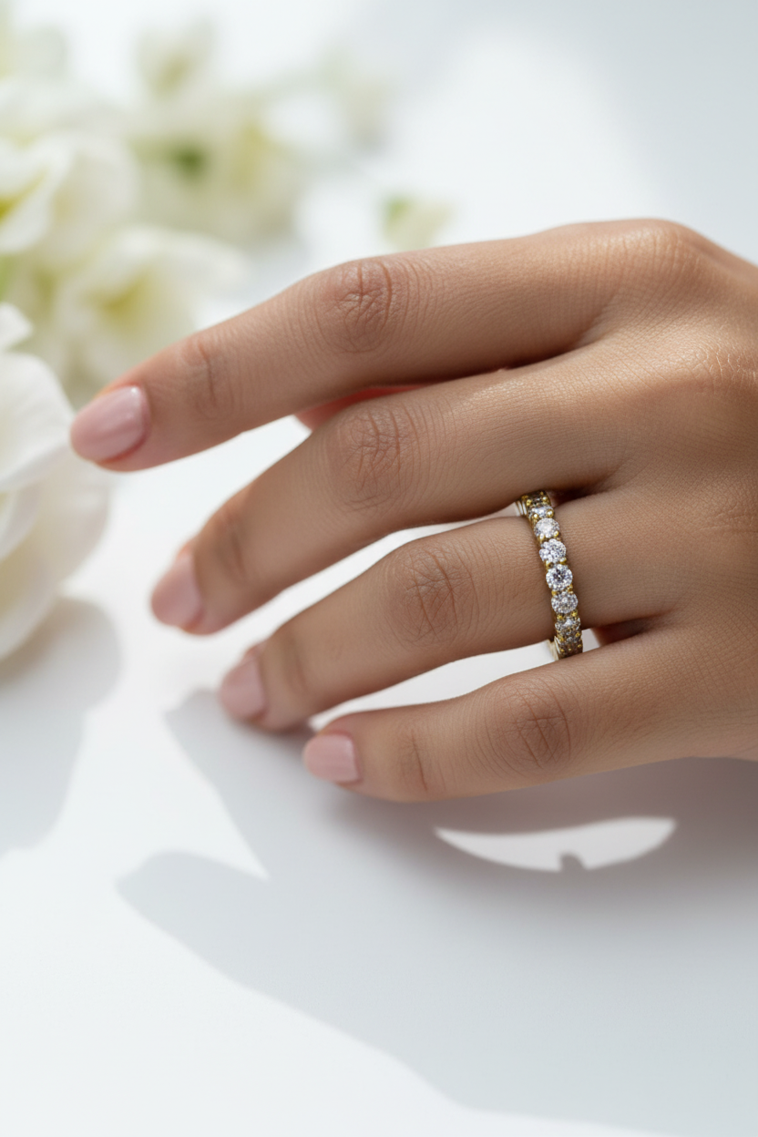 GOLDEN DIAMOND VINEE RING