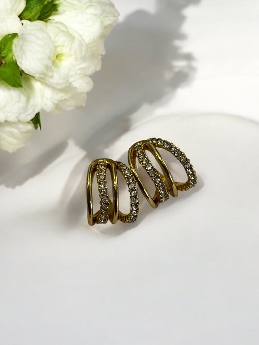 GOLD  DIAMOND NRICEY EARRINGS