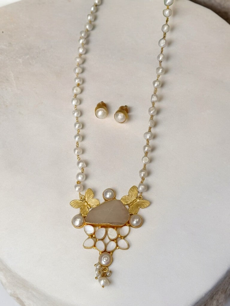PEARL AASHI MALA JEWELLERY SET