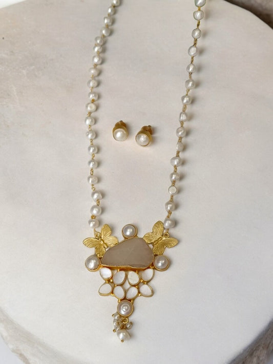 PEARL AASHI MALA JEWELLERY SET