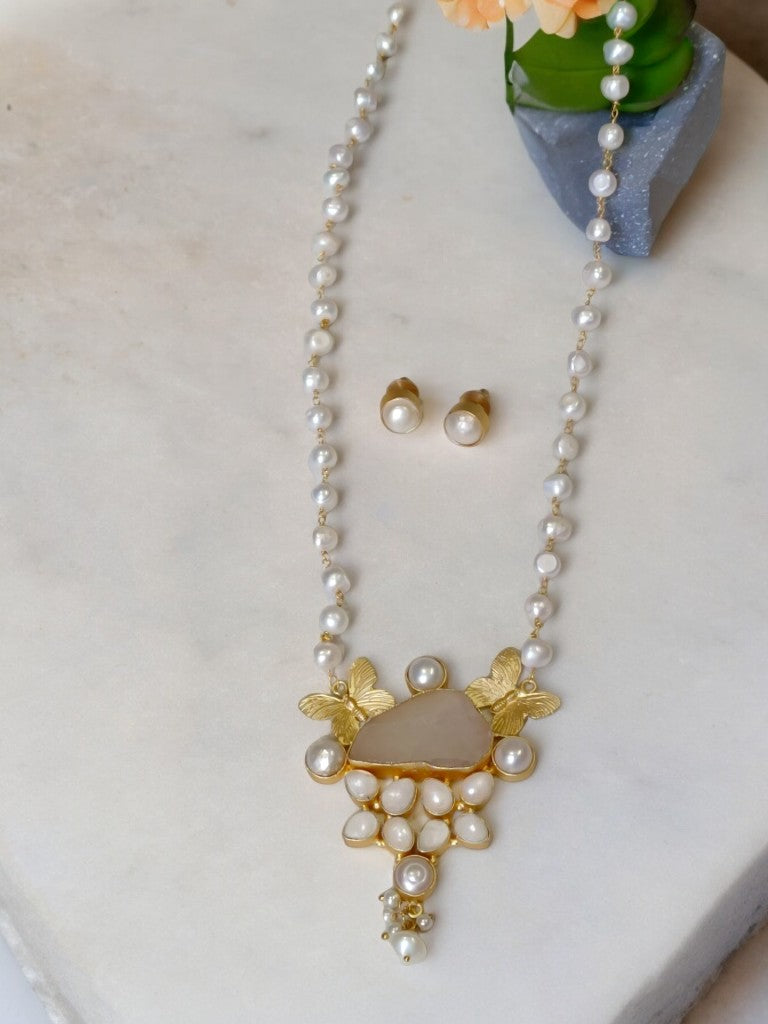PEARL AASHI MALA JEWELLERY SET