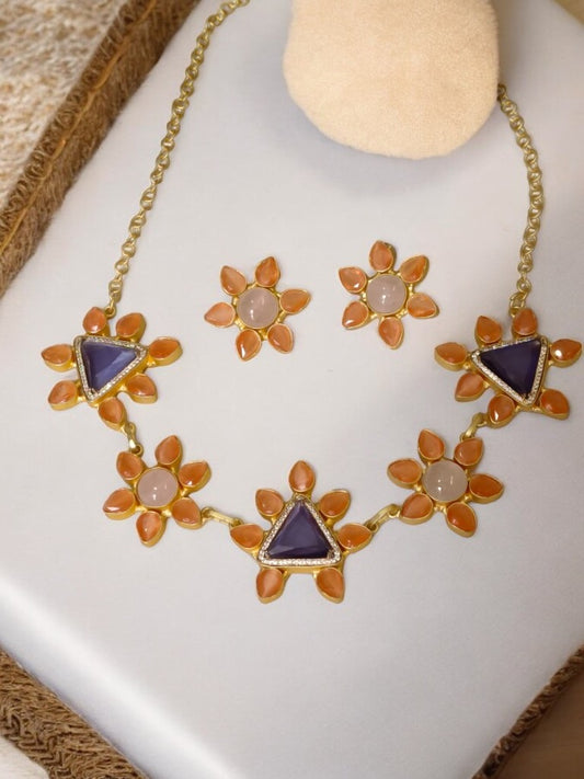 ORANGE AVANYA JEWELLERY SET