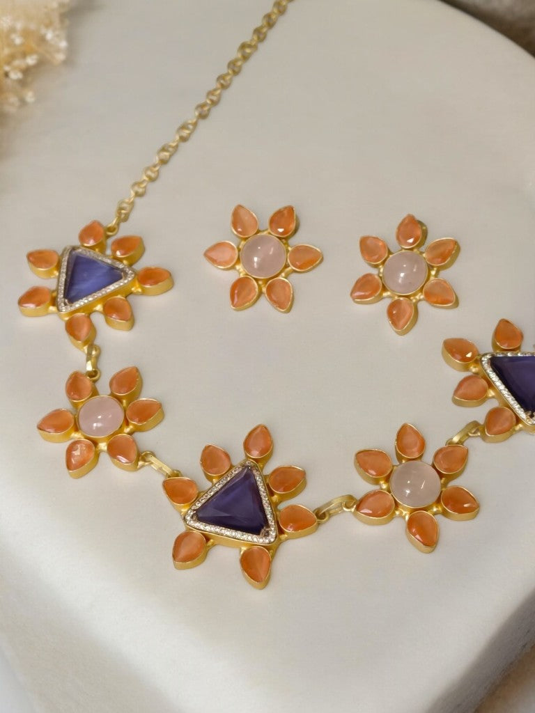 ORANGE AVANYA JEWELLERY SET