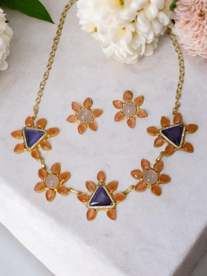 ORANGE AVANYA JEWELLERY SET