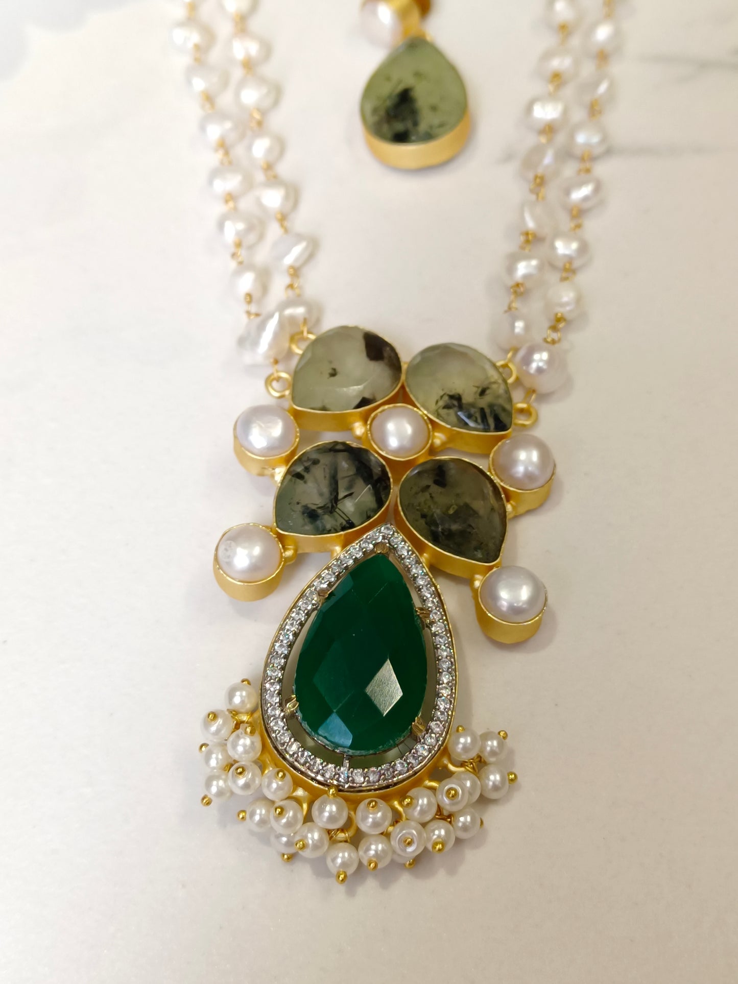 GREEN AASHIRYA MALA JEWELLERY SET