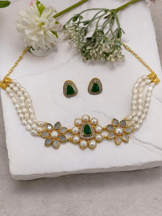 GREEN AKANKSHA JEWELLERY SET
