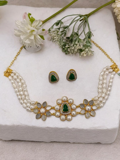 GREEN AKANKSHA JEWELLERY SET