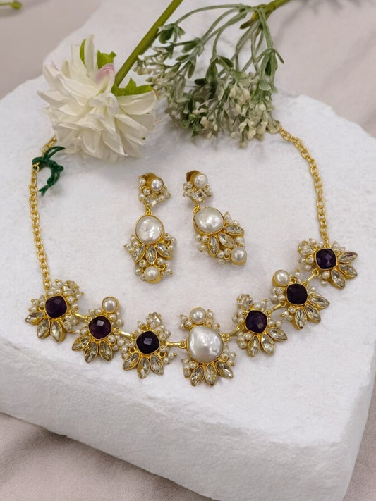PURPLE AARANI JEWELLERY SET
