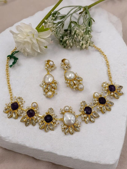 PURPLE AARANI JEWELLERY SET