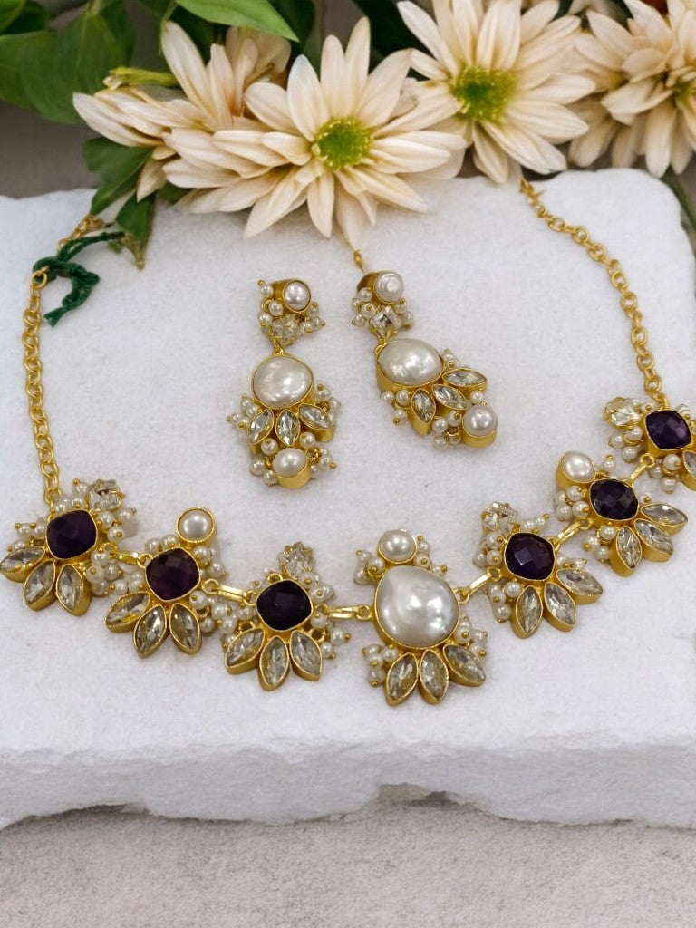 PURPLE AARANI JEWELLERY SET