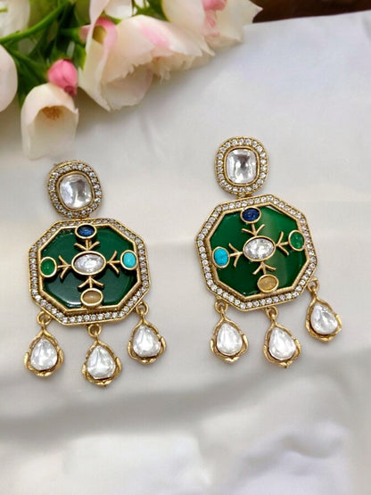 GREEN ABHITHI JEWELLERY SET