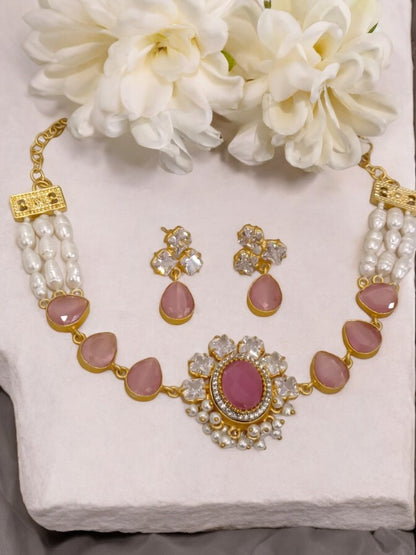 PINK RITIKA JEWELLERY SET