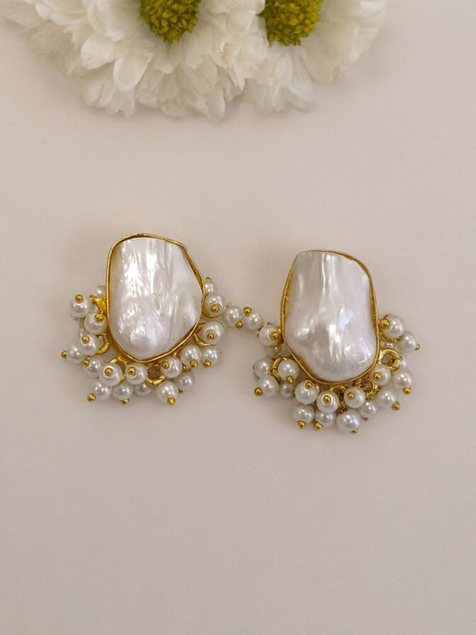 MOTHER OF PEARL KASHVI EARRINGS