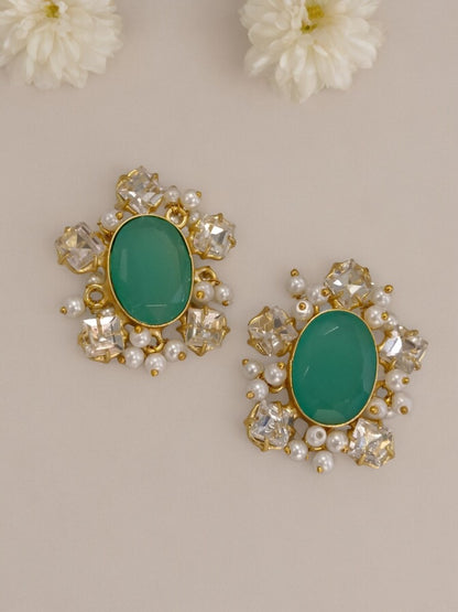 BLUE INAYA SEMI PRECIOUS EARRINGS