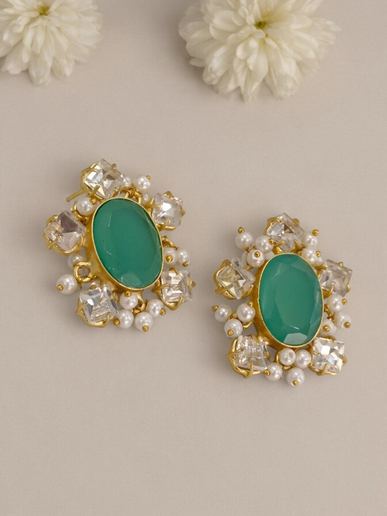 BLUE INAYA SEMI PRECIOUS EARRINGS