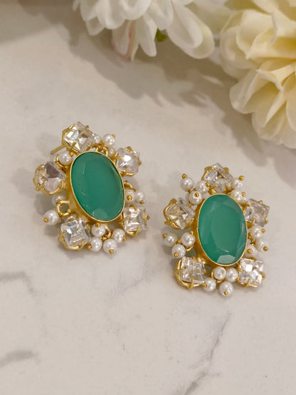 BLUE INAYA SEMI PRECIOUS EARRINGS