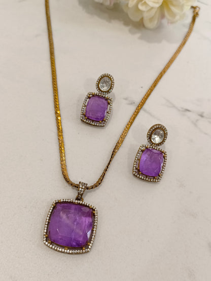 PURPLE DOUBLET RADHA JEWELLERY SET