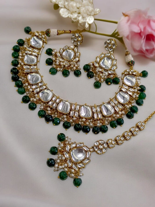 GREEN PARVATI JEWELLERY SET