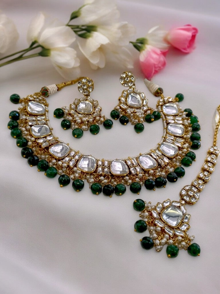 GREEN PARVATI JEWELLERY SET