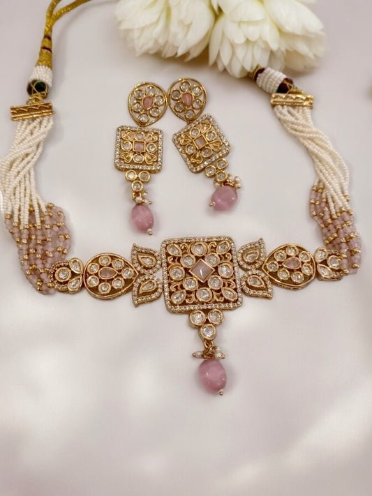 PINK CHANDRA JEWELLERY SET